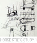 1996 Horse Stilt Study 1